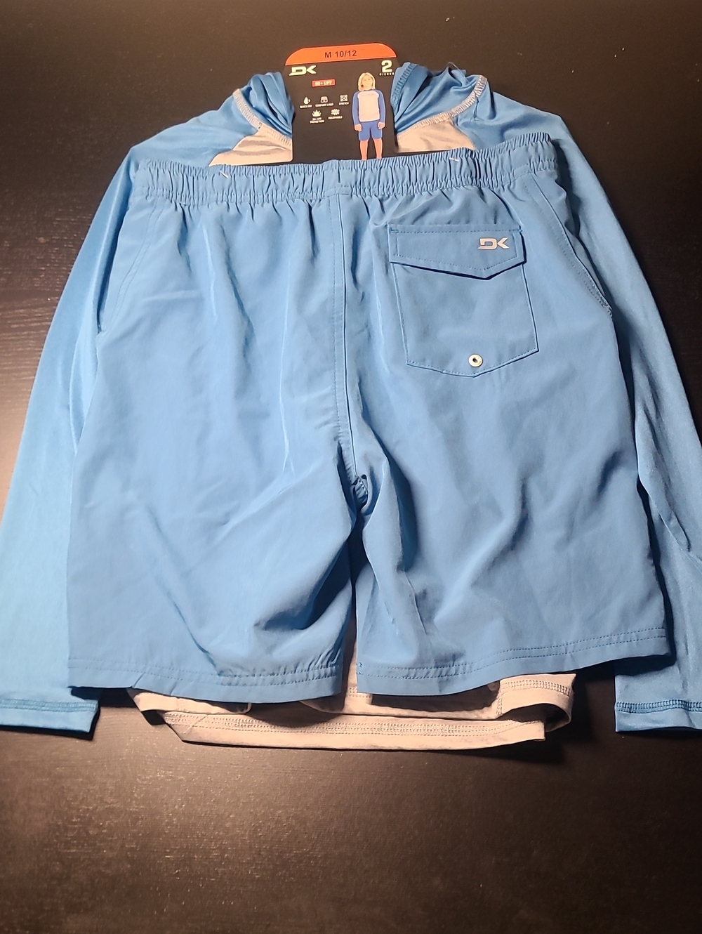 Dakine Light Blue Boys Swim Set with Rash Guard